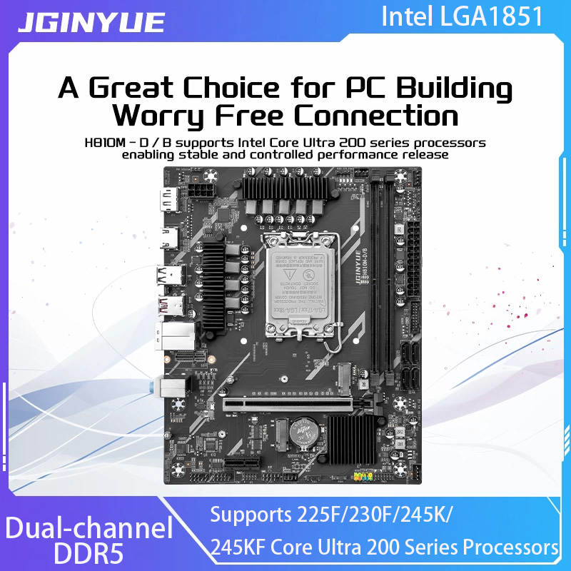 JGINYUE H810 Placa-mãe Intel L - Ddr5 64Gb avaliação e preço